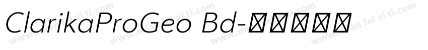 ClarikaProGeo Bd字体转换